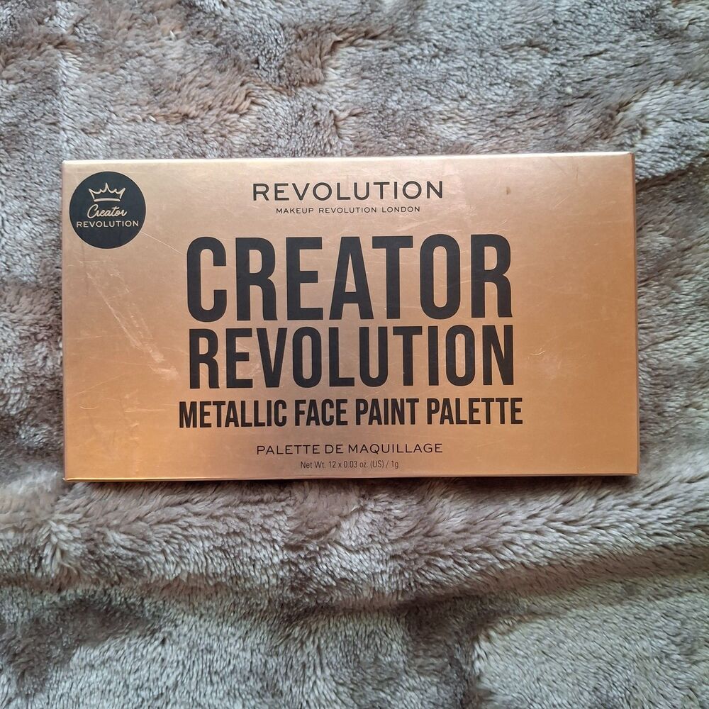 Creator Revolution Metallic Face Paint Palette 12 Shades Halloween - NIB